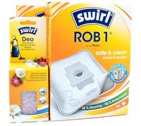 PakTrade 8 Sacchetti per aspirapolvere + Perline deodoranti Compatibile con iRobot Roomba Combo Essential-Serien | Compatibile con Swirl ROB1 - Rob 1 | 8 Borse, Deodorante per Ambienti, Accessori