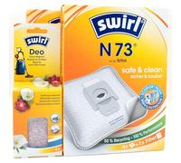 PakTrade 8 Sacchetti per aspirapolvere + Perline deodoranti Compatibile con Nilfisk Millenium Edition | Compatibile con Swirl N73 - N 73 | 8 Borse, Deodorante per Ambienti, Accessori