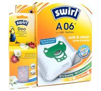 PakTrade 8 Sacchetti per aspirapolvere + Perline deodoranti Compatibile con Progress M 300...399 - Diamant, Onyx 120... 125 Serie | Compatibile con Swirl A06 - A 06 | 8 Borse, Deodorante per Ambienti