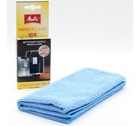 PakTrade Pastiglie detergenti per Macchine da caffè Automatiche + Panno in Microfibra Compatibile con Melitta Perfect Clean, 4 Tabs x 1,8 g - per Macchine da caffè Espresso