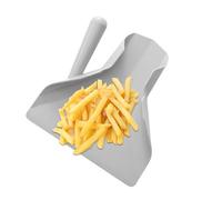 Pala alimentare multiuso per patatine fritte, popcorn, noci e fagioli, utensile per restauro con presa liscia sicura, materiale PC 20,5 x 23,2 x 5 cm, opzione manico o doppio 120 g/137 g