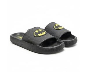 Pala Batman - Infradito per bambini, 100% EVA, colore nero, con logo Batman in rilievo, suola antiscivolo e comode, ideali per spiaggia, piscina e estate, Nero, 34/35 EU