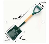 pala corta testa quadra con maniglia per giardinaggio campeggio auto neve fango