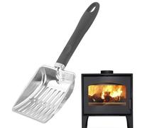 Pala da fuoco Hollow Out - Acciaio inossidabile PP 32,5 x 10,7 cm | Wood Stove Ash Sifter and Coal | Strumento per focolare resistente al calore per interni ed esterni, Campfire, Ánd Hearth
