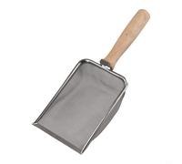 Pala da giardinaggio e setaccio con manico in legno per lo screening del terreno e del compost, lama in acciaio inossidabile per una facile manipolazione del terreno e rimozione dei detriti (1 mm)