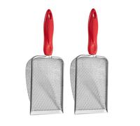 Pala da giardinaggio in acciaio inox con manico pala applicabile per piccoli gatti lettiera per animali domestici filtro pulito per terreno da giardino setaccio