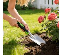 Pala da giardino Cazzuola da giardino, resistente pala a mano con manico ergonomico, piccoli attrezzi da giardinaggio per scavare, girare il terreno e giardinaggio domestico, verde