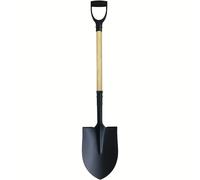 Pala da giardino di livello professionale con a D e gambo in legno, adatta per giardinaggio, spalatura di piccoli , lavori nei cimiteri, campeggio , escursionismo e strumenti da viaggio
