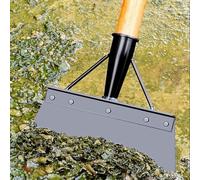 Pala da giardino multifunzionale, in acciaio inox, per erbacce e muschio, paletta per la pulizia del giardino, diserbo, piante, dispositivo agricolo, diserbante (23 cm, nero)