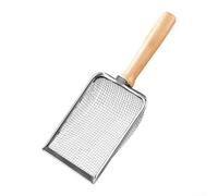 Pala da giardino multiuso con setaccio e manico ergonomico in legno per la gestione del suolo (4,3 mm)
