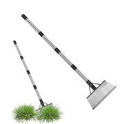 Pala da Giardino per Pulizie | Pala Neve Piana Con Manico Regolabile - Attrezzo Manuale Multifunzione per Cortile Terrazzo Viali Giardino