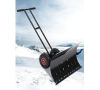 Pala da neve ad angolo regolabile con ruote per una rimozione efficiente della neve da vialetto e passerella