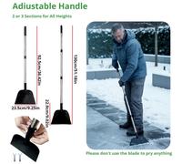 Pala da neve con impugnatura comoda, raschietto per pavimenti da 130 cm per