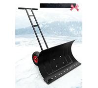 Pala da neve con ruote con manico regolabile e direzione per una facile rimozione della neve invernale