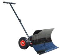 Pala da neve con ruote con manico regolabile e pneumatici antiscivolo per una rimozione efficiente della neve da vialetto e pavimentazione