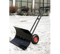 Pala da neve con ruote con manico regolabile per una rapida rimozione della neve su marciapiedi e vialetti