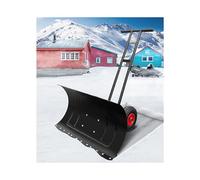 Pala da neve con ruote con manico regolabile - Spingineve largo 29/39 pollici for una rimozione facile e senza sforzo della neve(75x43cm)
