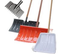 Pala da neve e raschietto in ferro per impieghi gravosi - Doppia funzione, ergonomica, leggera e resistente alle intemperie per una rimozione della neve senza sforzo T-shaped + orange shovel head