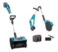 Pala da Neve Elettrica con Design Pieghevole e Batteria 21 V | Pala da Neve a Batteria, Batteria al Litio Rimovibile, Impugnatura Regolabile, Pieghevole, Motore Brushless(36000mAh*2)
