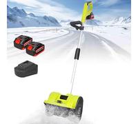 Pala da neve elettrica senza fili, 20 V, ricaricabile, con 2 batterie agli ioni di litio da 4,0 Ah, 2200 giri/min, manico anteriore regolabile per una rimozione efficiente della neve