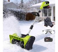 Pala da neve elettrica senza fili-900W brushless, larghezza 25cm, lancio 8m | Sgombra rapidamente un percorso di 10" con potente motore brushless; lancia la neve fino a 26.25ft