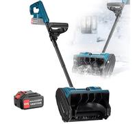 Pala da neve elettrica senza fili, alimentata a batteria da 21 V con direzione regolabile, larghezza 30 cm, distanza 8 m, design pieghevole per una facile pulizia di patio e passerelle