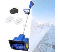 Pala da neve elettrica senza fili con direzione regolabile e palo telescopico per una facile pulizia del vialetto e della strada