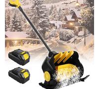 Pala da neve elettrica senza fili con manico regolabile, 2 batterie e caricabatterie rapido per una facile rimozione della neve