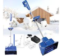 Pala da neve elettrica senza fili, distanza di lancio di 6,1 m, caricatore rapido incluso, ideale per la rimozione della neve senza sforzo