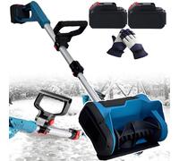 Pala da Neve Elettrica Senza Fili per Esterni - Spazzaneve Elettrico Senza Spazzole da 600 W - Spazzaneve A 45°, Lunghezza Retrattile, Larghezza di Pulizia 25,4 Cm (10 Pollici) 2batteries