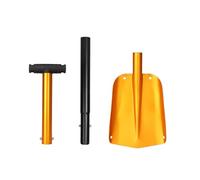 Pala da neve for esterni retrattile, pala da ghiaccio in lega di alluminio, strumento pieghevole for rimozione neve invernale, for uso di sopravvivenza in giardino da campeggio(Black with Box)