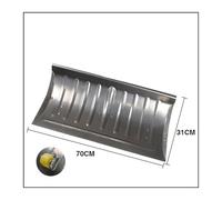 Pala da neve interamente in acciaio ispessito, pala grande for la pulizia della neve, strumento for la rimozione della neve, tavola for spinta della neve con ruote in plastica(Silver-bensegang)