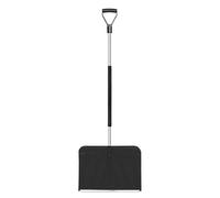 Pala da neve, pala da neve, con manico in alluminio rinforzato in plastica, manico ergonomico 136 cm, con guarnizione in alluminio, attrezzi per la rimozione della neve, pala da neve (nero)