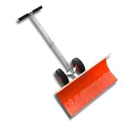 pala da neve Pala Da Neve Con Pneumatico, Strumento For Rimozione Neve Invernale All'aperto, Spingineve Con Ruote, Piastra Di Spinta In Acciaio Laminato A Freddo, Altezza Della Maniglia Regolabile