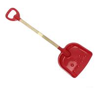 Pala da neve per bambini con manico in legno intercambiabile e ampia paletta in plastica per attività sulla neve (rosso)