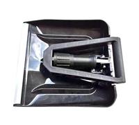 Pala da neve pieghevole alla moda, pala da neve portatile in plastica ispessita, for spalare rifiuti, cibo e neve(Black)