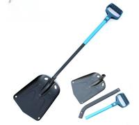 Pala da neve pieghevole in lega di alluminio compatta per escursionismo, guida nella neve e uso all'aperto, progettata per una maggiore durata e un comodo trasporto