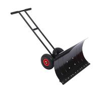 Pala da neve resistente con ruote, design a doppia lama regolabile, ampia e spessa per una rimozione efficiente della neve sul vialetto e sul marciapiede, perfetta per lo sgombero invernale