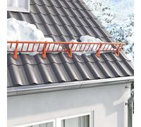 Pala da neve rossa in acciaio, 1200 x 2,5 x 20 cm, resistente alle intemperie e alla corrosione, con accessori di montaggio, ideale per la protezione del tetto in inverno, barriera antineve durevole