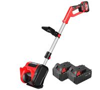 Pala da neve senza fili, lancianeve elettrico con distanza di lancio di 8 m, spazzaneve a batteria ricaricabile (include 2 batterie da 20 V)