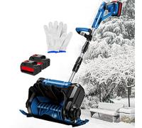 Pala da neve senza fili, lancianeve elettrico - ricaricabile, distanza di lancio di 8 m, palo in lega di alluminio, spazzaneve pieghevole per cortile, fabbrica, parco giochi