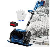 Pala da neve senza fili, lancianeve elettrico - ricaricabile, distanza di lancio di 8 m, palo in lega di alluminio, spazzaneve pieghevole per cortile, fabbrica, parco giochi