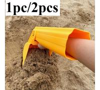 Pala da sabbia e neve professionale da 1 pezzo/2 pezzi - Strumento di scavo da spiaggia arancione vibrante per bambini/adulti, giocattolo da neve in plastica resistente