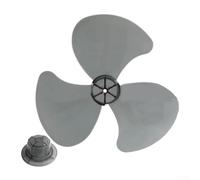 Pala del ventilatore a 3 foglie da 40,6 cm con copertura per dadi per ventilatori da tavolo e da tavolo, struttura in plastica per resistenza al calore e funzionamento a basso rumore a casa (nero)