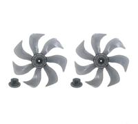 Pala del ventilatore da 35,5 cm per uso domestico con copertura dado, design a 7 lame per riduzione del rumore e resistenza al calore, adatta per ventilatori da tavolo e da terra (2 pezzi)