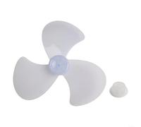 Pala del ventilatore di ricambio in plastica, Supporto for pale di ricambio for ventole da 16 pollici, trasparente e nero(Fan blade+Nut)