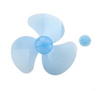 Pala del ventilatore in plastica con 3 foglie per supporto a trifoglio da scrivania e ventilatori da parete, diametro 30,5 cm, parte di ricambio blu con foro da 8 mm e copertura dado per
