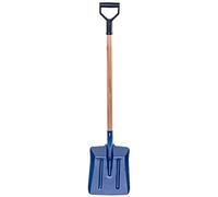 Pala di carbonio Kadax in acciaio, pala con un gambo lungo in legno, vanage di vagata con mantello D per ciottoli, immondizia, cucchiaio di carbone, pala spazzata (W: 27 cm, blu)
