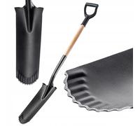 KADAX Pala per drenaggio, pala con manico a D e manico, leggera pala per drenaggio con denti, pala da giardino ergonomica, vanga per foro, 124 x 14 cm