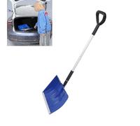 Pala di neve per giardino automobilistico di emergenza, lunghezza regolabile di 120 cm con impugnatura a impugnatura per la rimozione della neve e altre attività di emergenza (Blu)